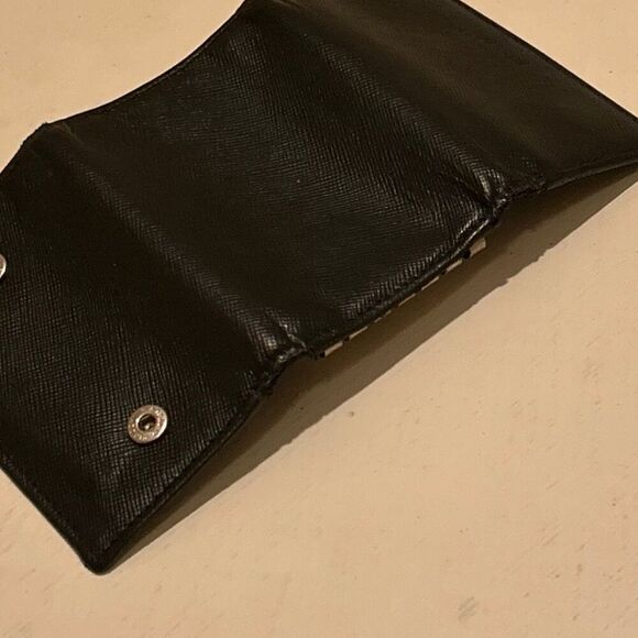 Prada Trifold Key Holder Card Wallet Black Leather Keycase Minimalist Luxury - Picture 13 of 13
